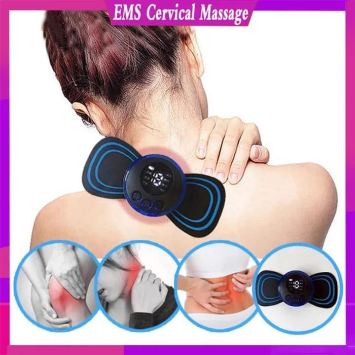 Portable EMS Mini Electric Massager Patch – Muscle Pain Relief for Neck, Back, Arms & Full Body