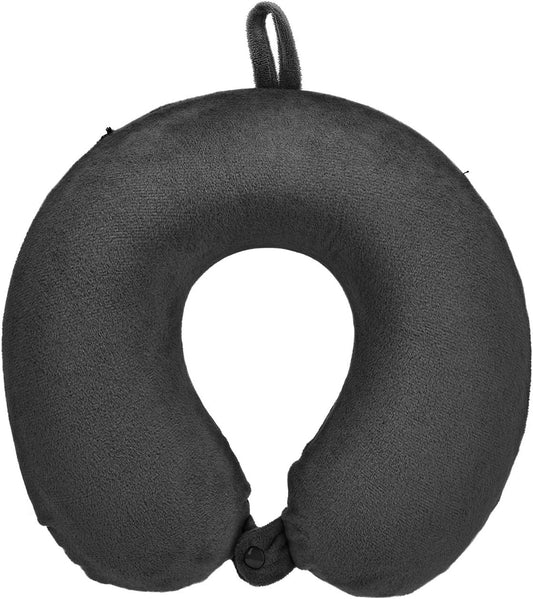 H HOMEWINS 100% Pure Memory Foam Travel Pillow – Soft Neck & Head Support Cushion for Airplane, Car, Home & Office (Random Color)