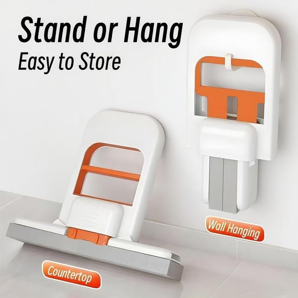 Mini Foldable Desktop Mop - Hands Free Squeeze Clean
