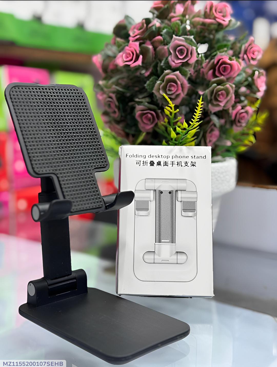 premium Foldable Desktop Stand – Adjustable Height & Multi-Angle Portable Mount for All Mobiles & Tablets
