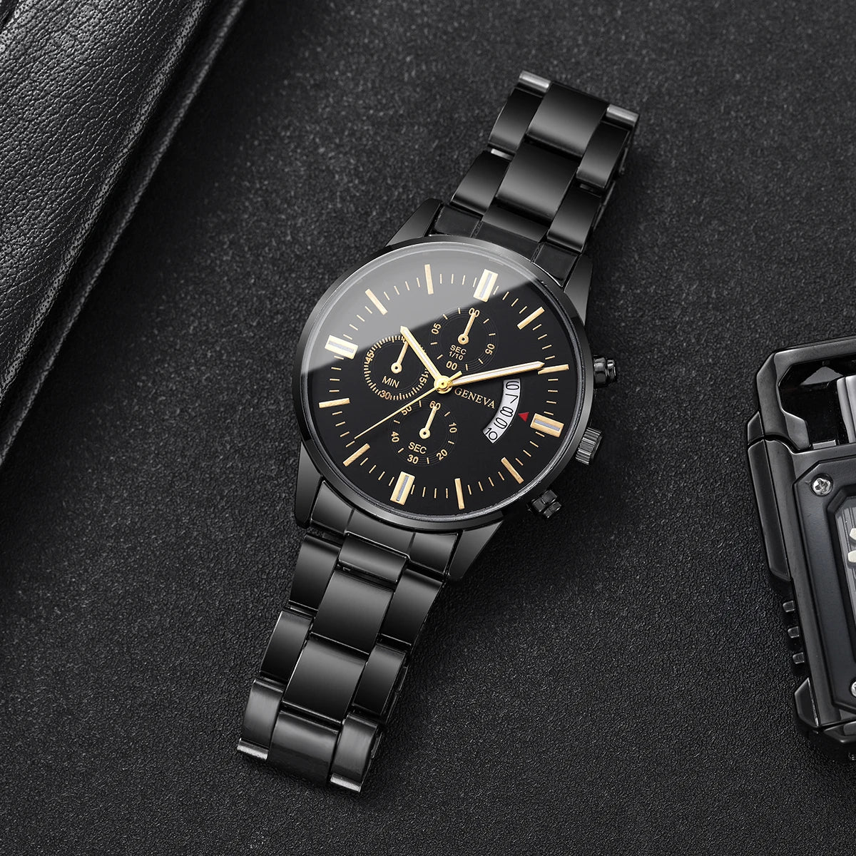 Luxury Stainless Steel Men Calendar Quartz Watch Fashion Mens Business Watches for Man Clock Reloj Hombre