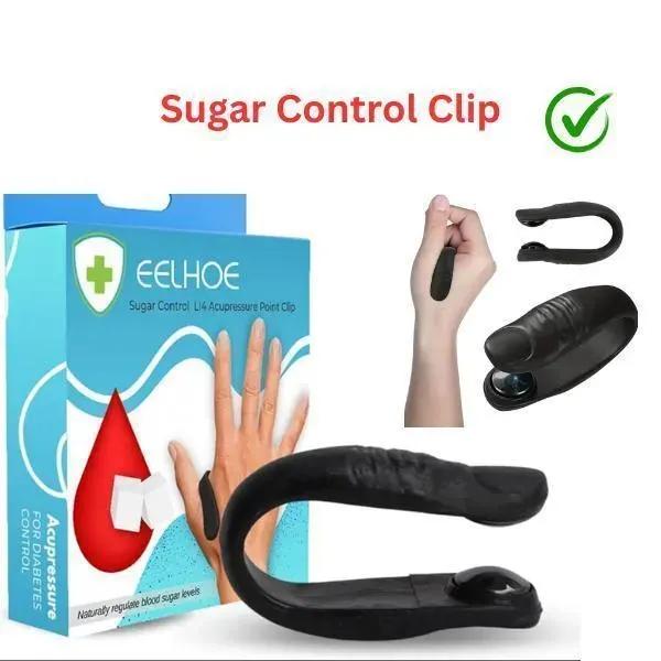 Sugar Control Clip Black ABS Plastic Acupressure