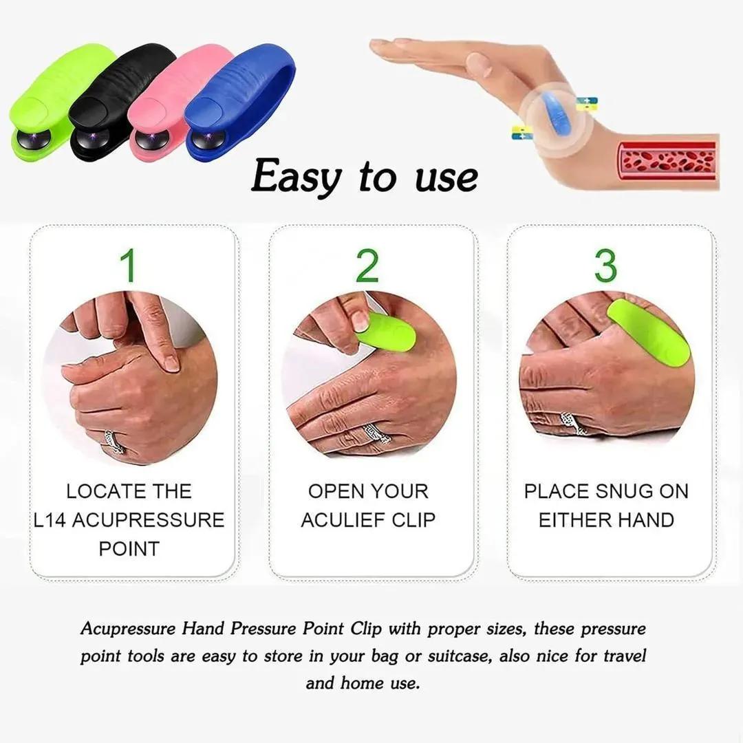 Sugar Control Clip Black ABS Plastic Acupressure